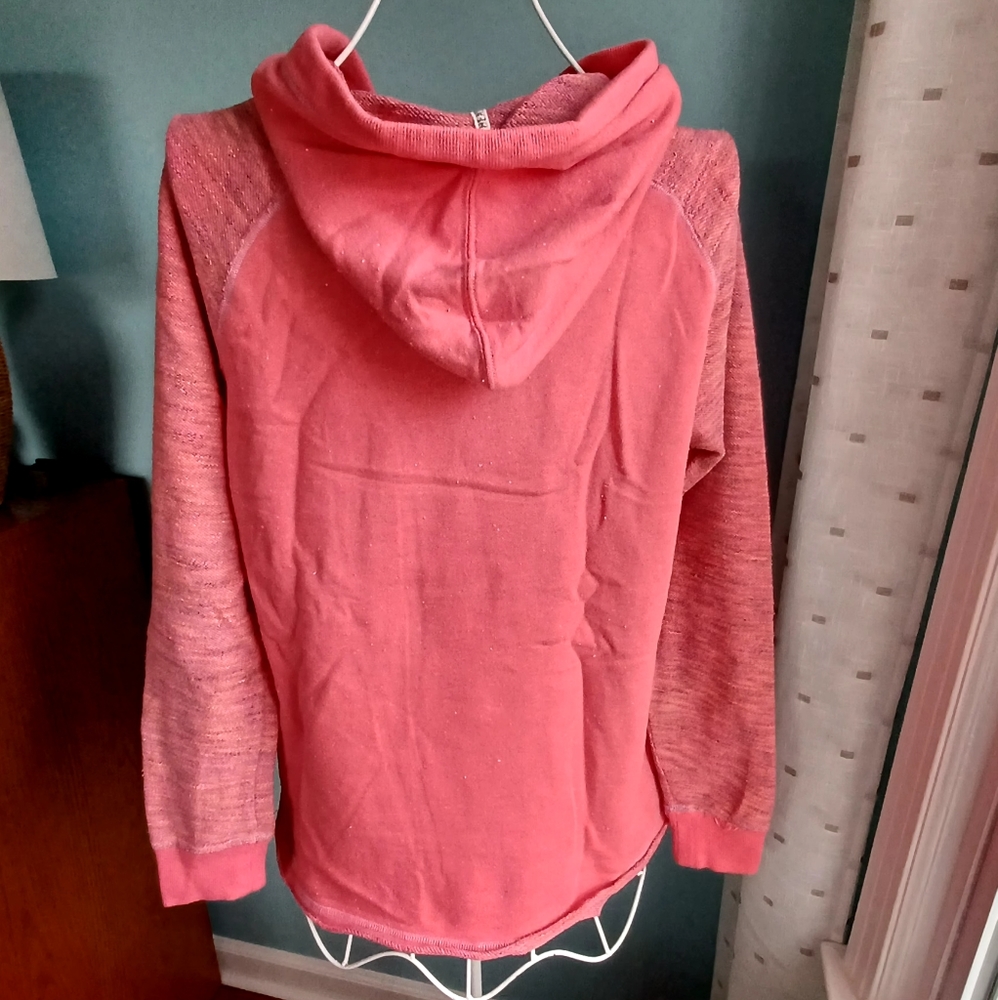 EUC LA Hearts Coral/Salmon Color Pullover Hoodie - Women's Size Large - Picture 4 of 6